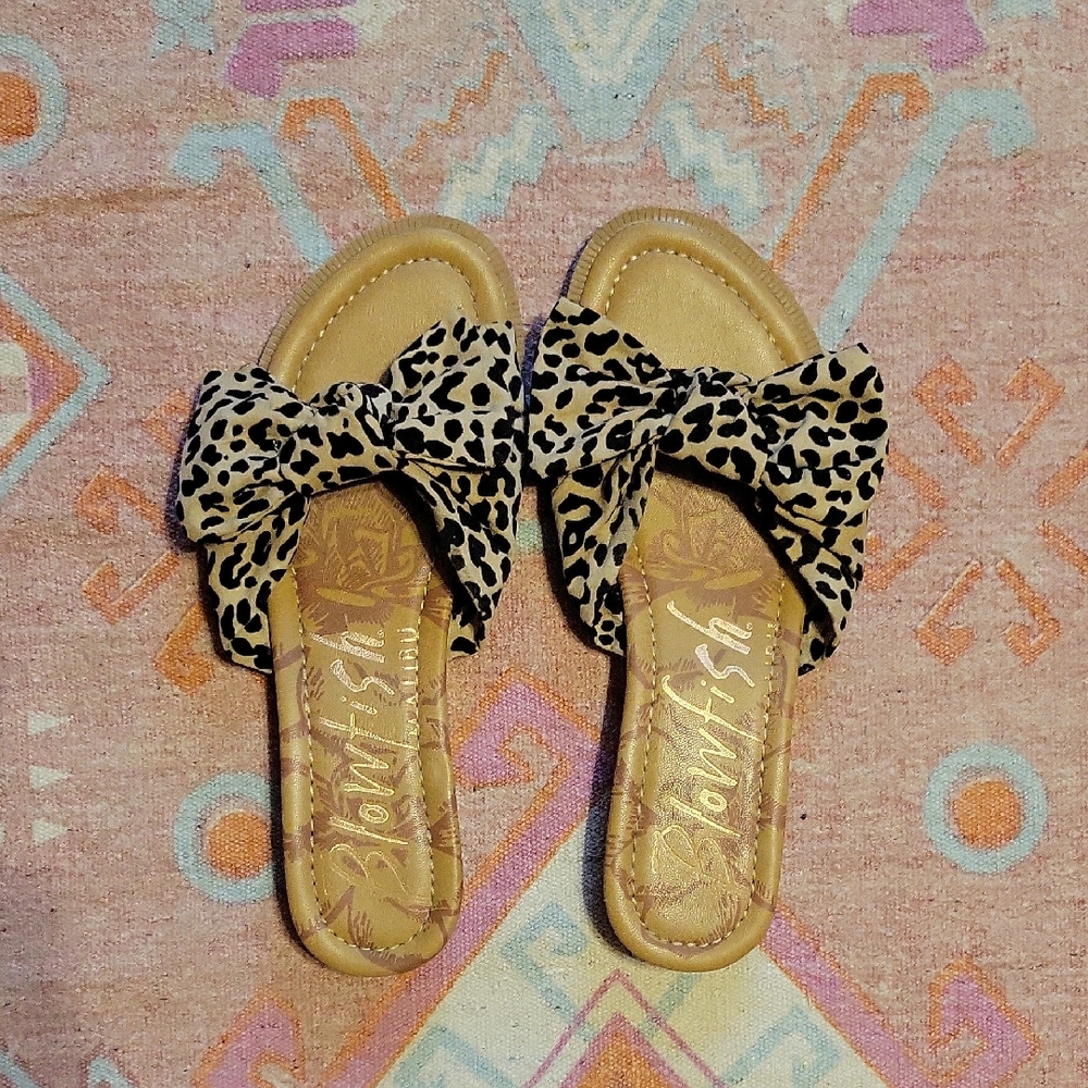 Blowfish Women's Sandals with Leopard Bow